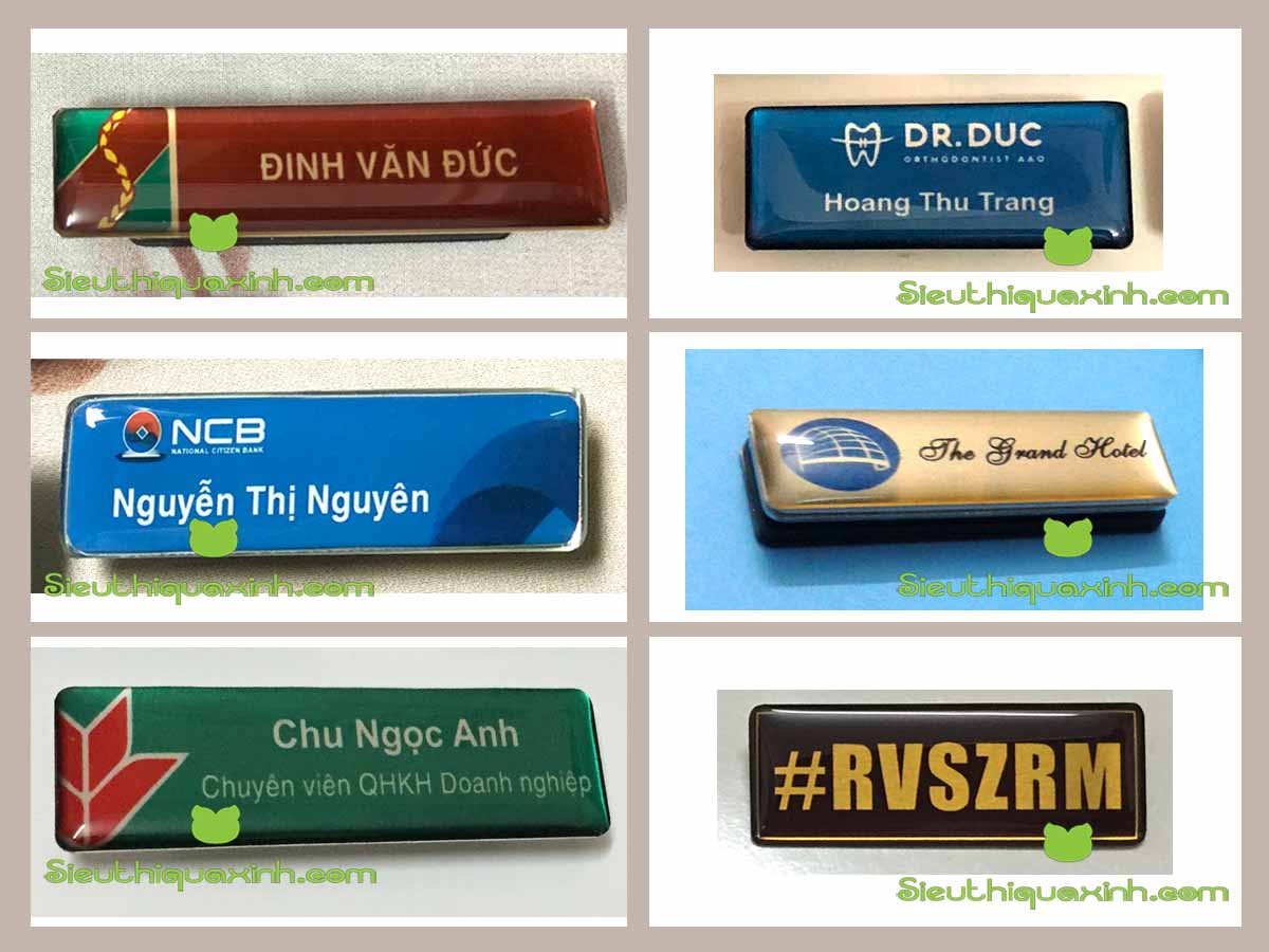 Bảng tên nhân viên ngân hàng da dạng mẫu mã