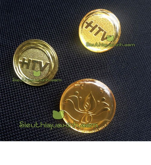 Logo cài áo Vietcombank mạ vàng